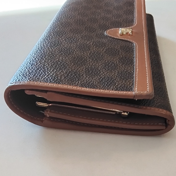 Celine Macadam Long Wallet Leather & Canvas Kisslock Section - Picture 3 of 17